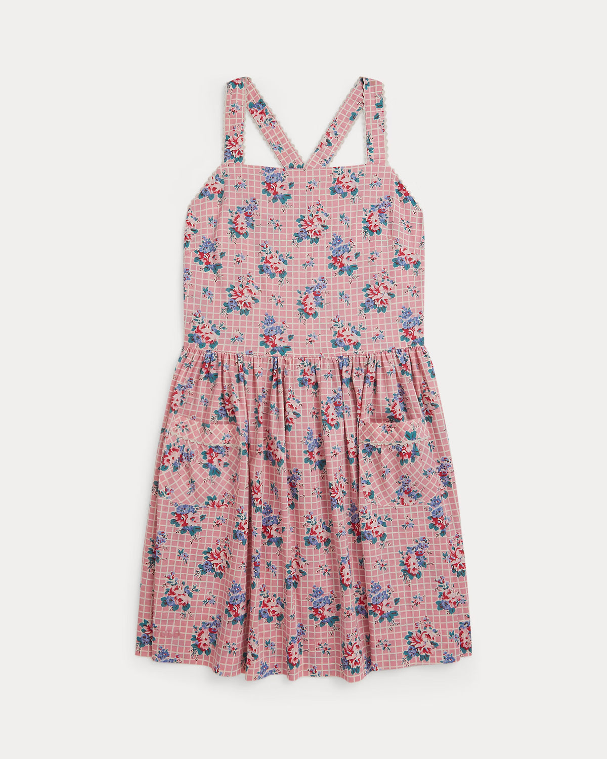 Floral-Print Slub Cotton Dress