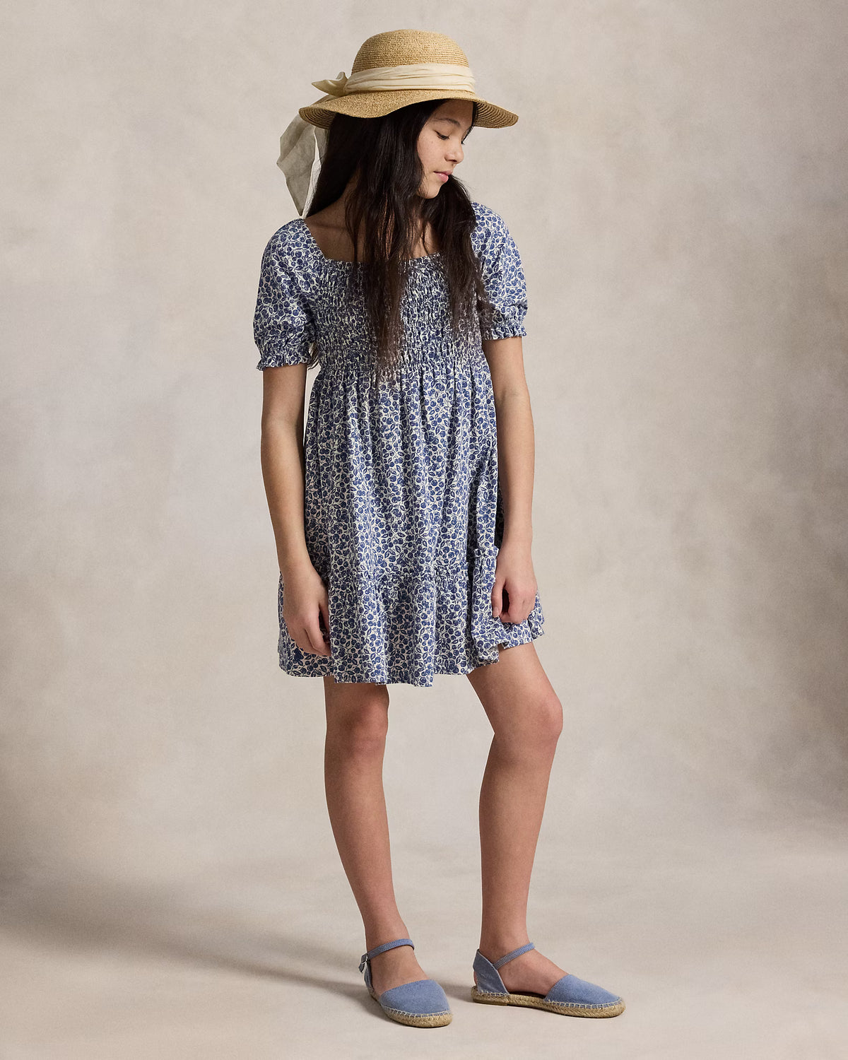 Blueberry-Print Cotton Jersey Dress