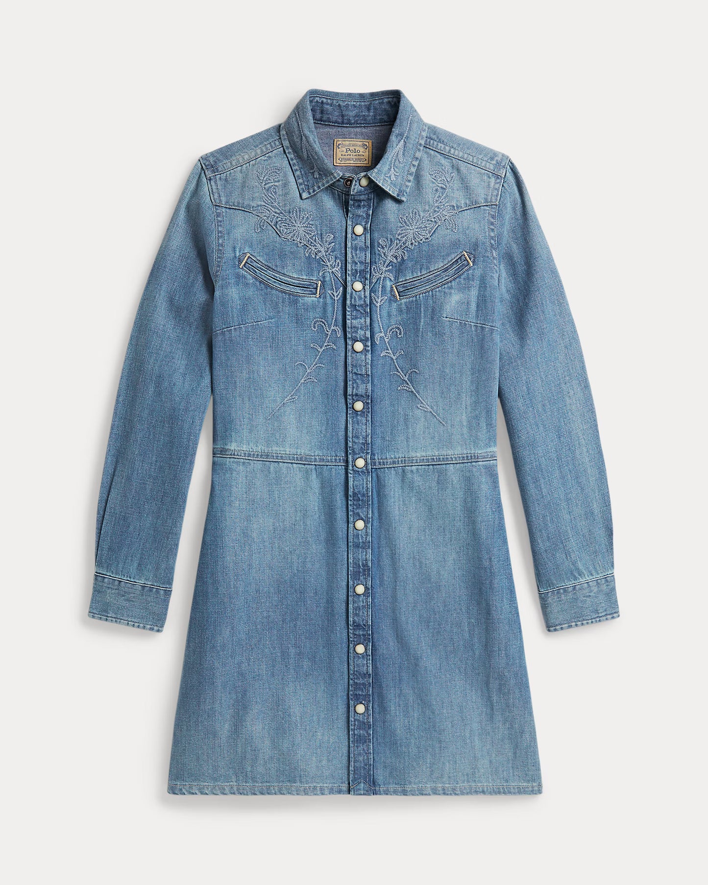 Indigo Denim Western Shirtdress