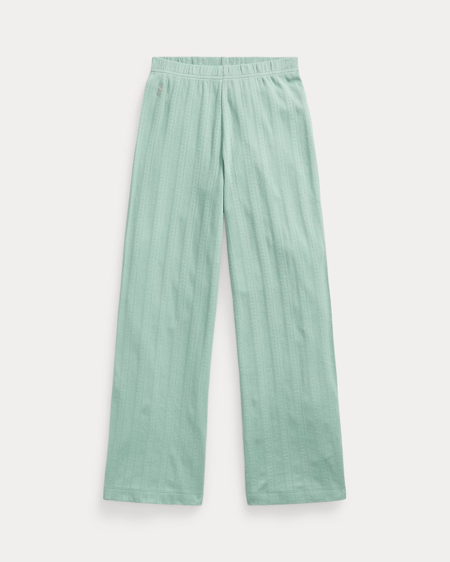 Pointelle-Knit Wide-Leg Cotton Pant (2 Colors)