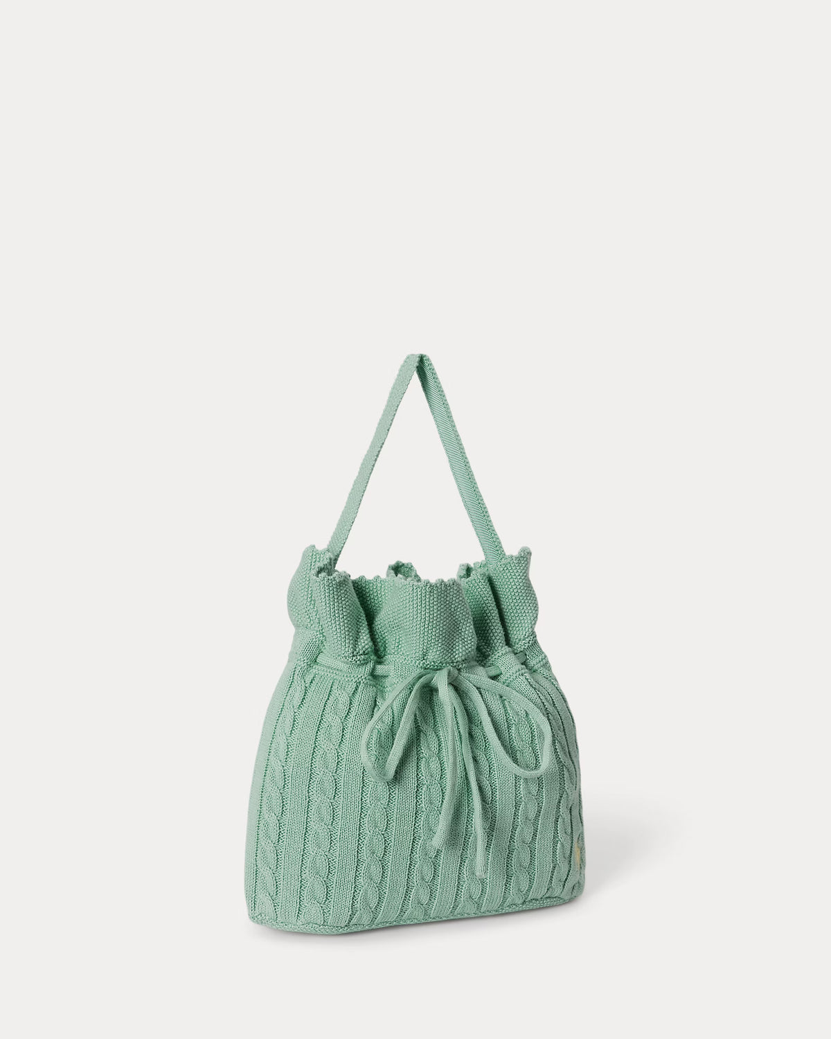 Mini-Cable Drawstring Bucket Bag