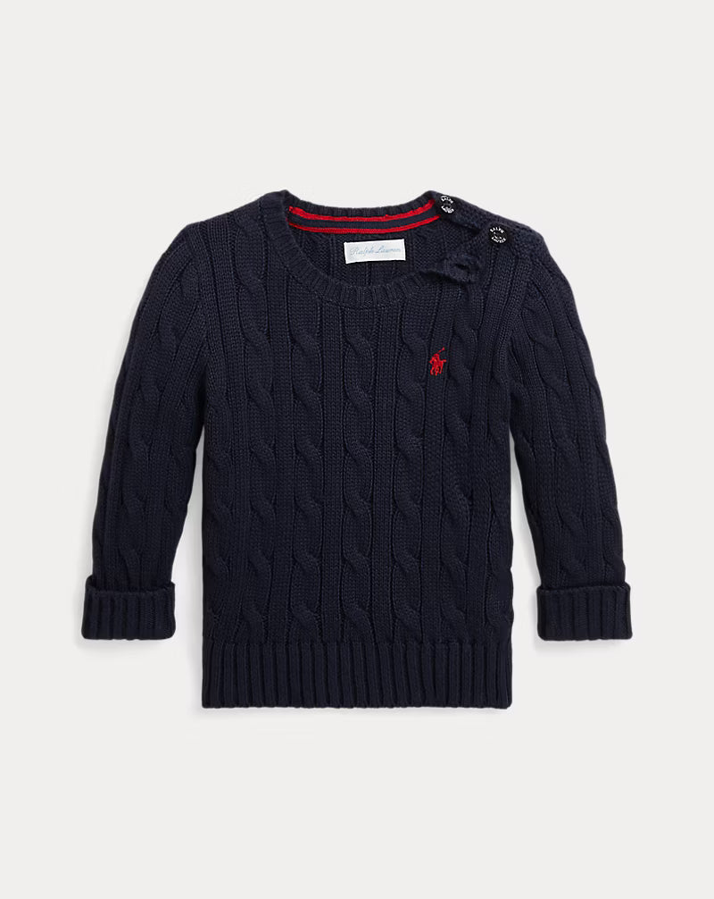 Cable-Knit Cotton Sweater (6 Colors)