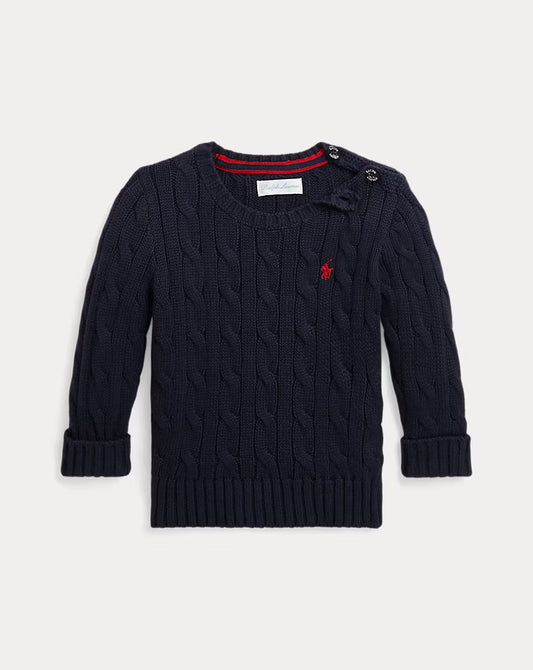 Cable-Knit Cotton Sweater (6 Colors)