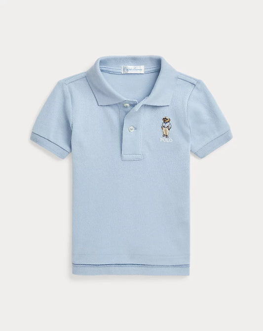 Polo Bear Cotton Mesh Polo Shirt