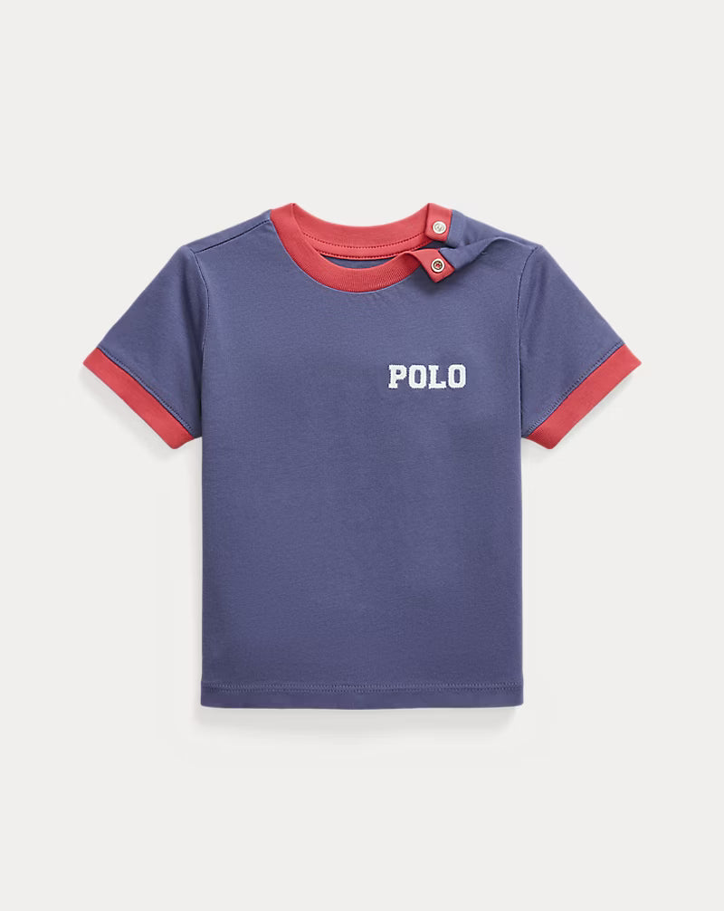 Logo Cotton Jersey Ringer Tee