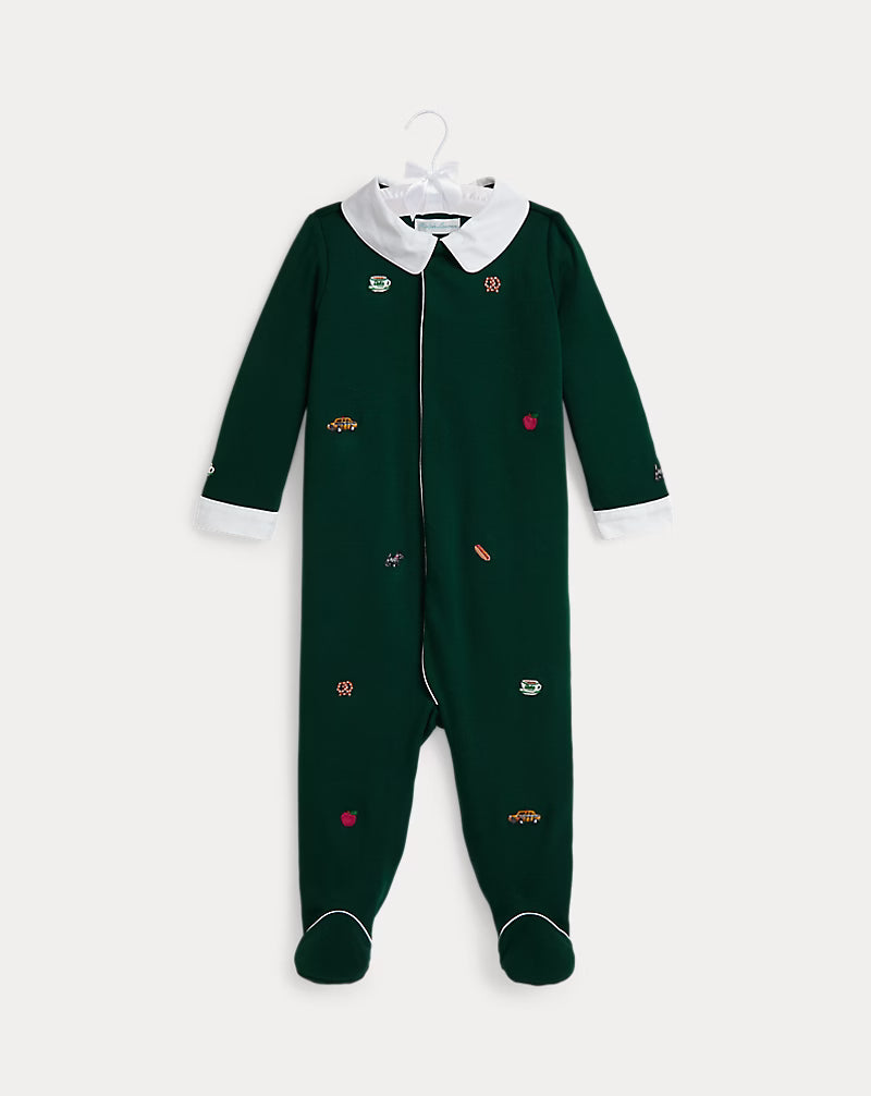 Embroidered Cotton Interlock Coverall