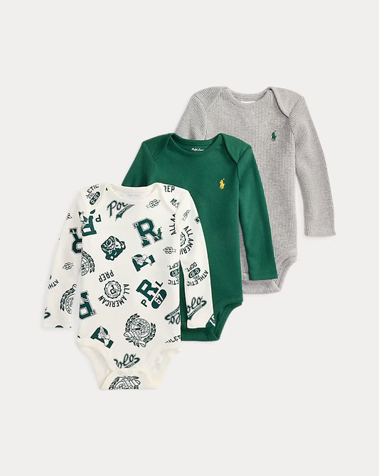 Cotton Interlock Bodysuit 3-Pack