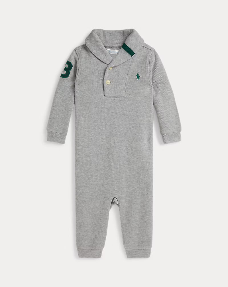 Estate-Rib Cotton Shawl Coverall