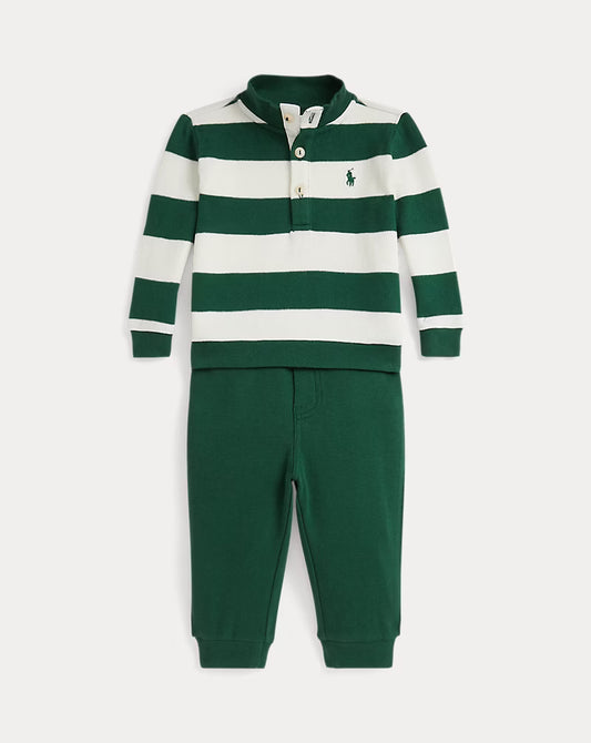 Striped Estate-Rib Pullover & Pant Set