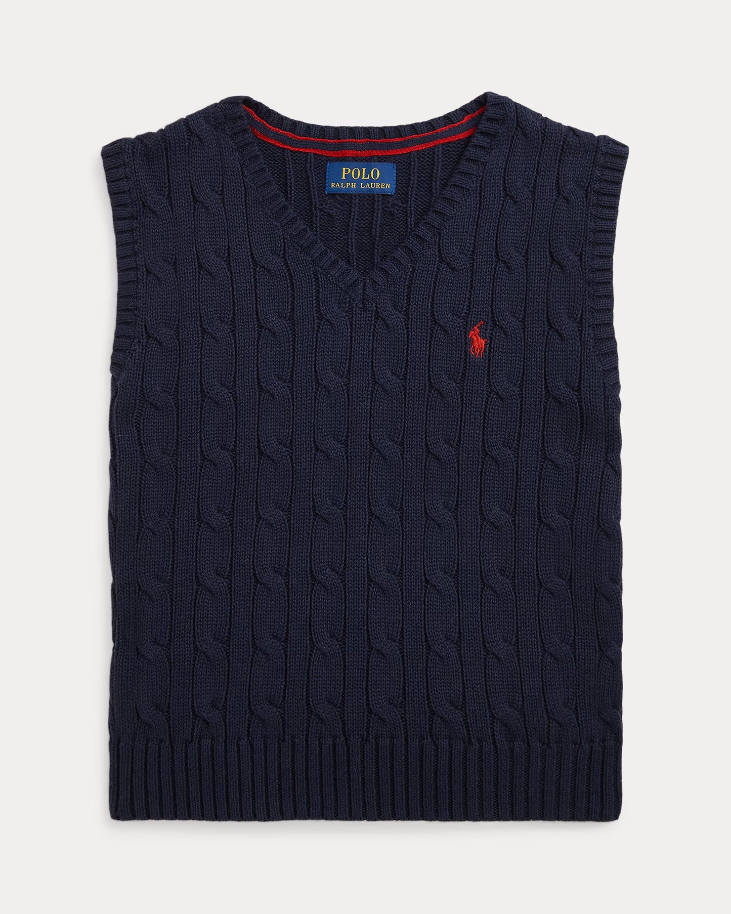 Cable-Knit Cotton Sweater Vest (2 Colors)