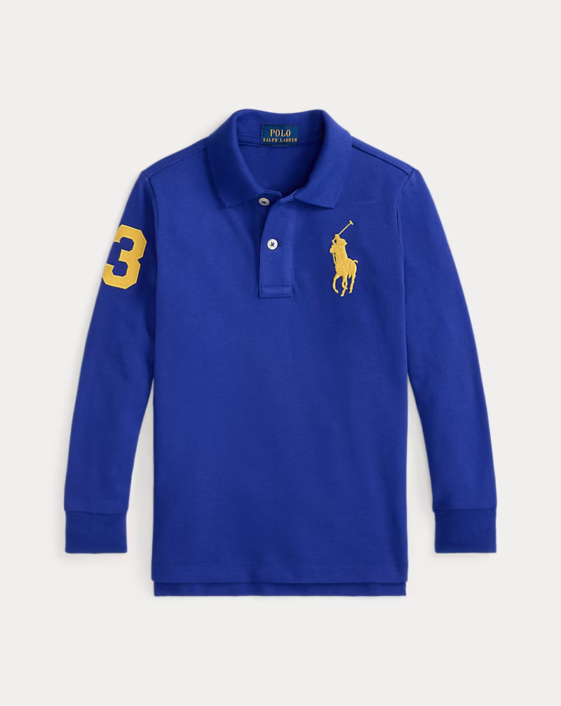 Big Pony Mesh Long-Sleeve Polo Shirt (3 Colors)