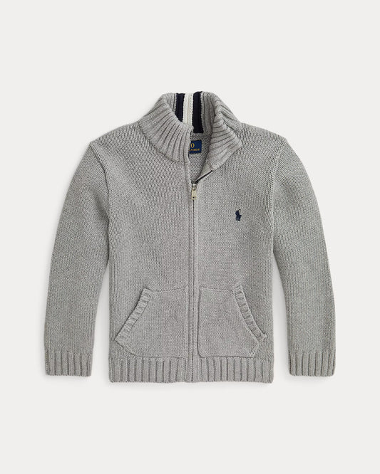 Cotton Full-Zip Sweater