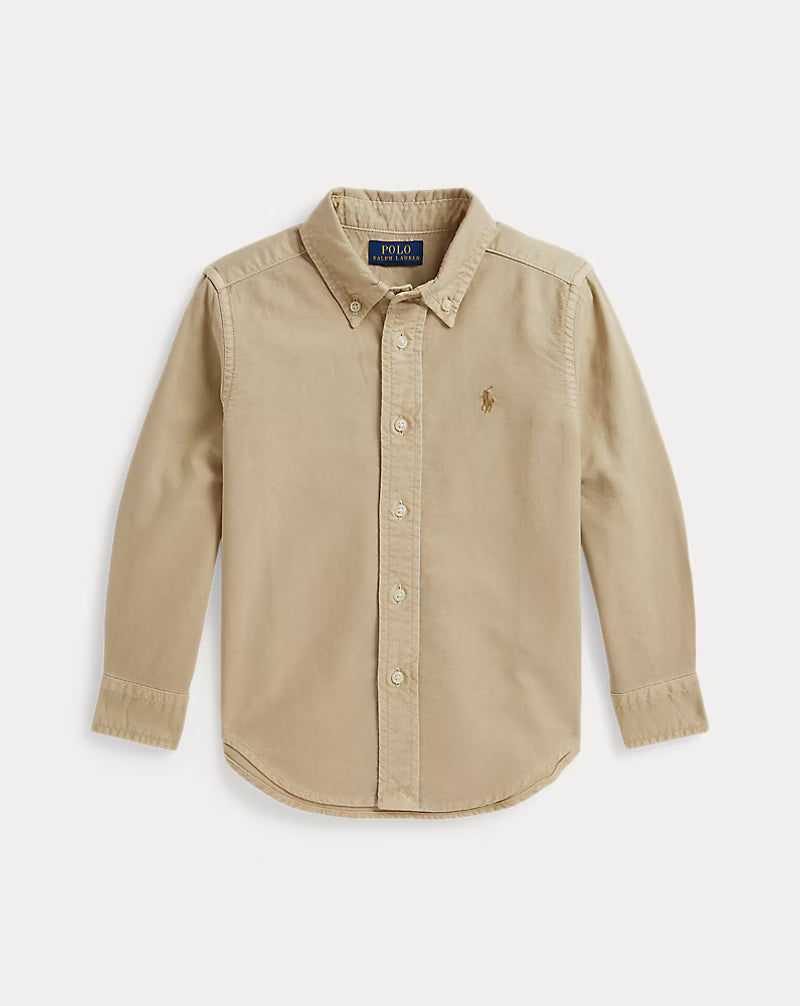Garment-Dyed Cotton Oxford Shirt