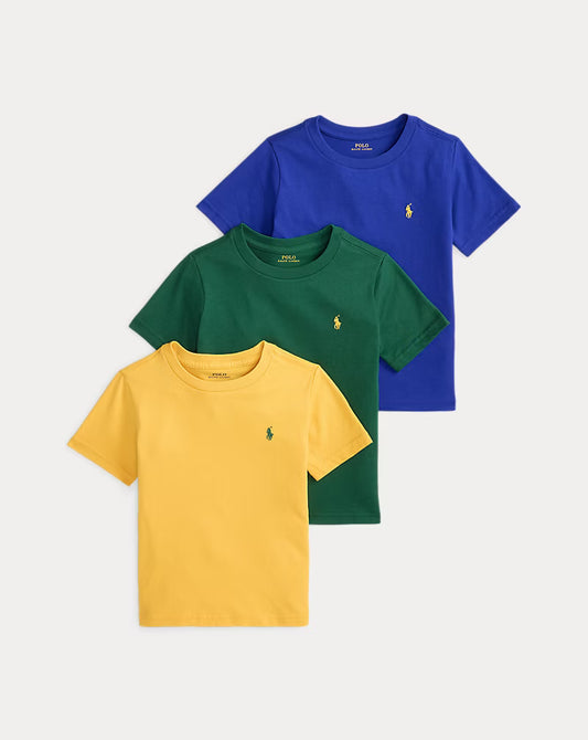 Cotton Jersey Crewneck Tee 3-Pack