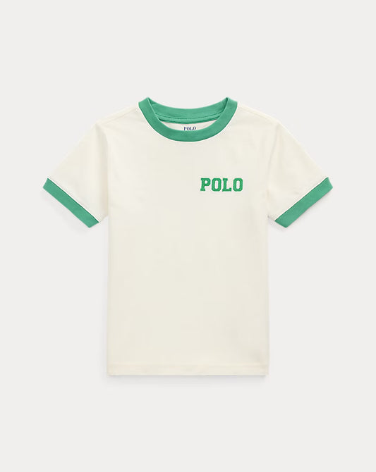 Logo Cotton Jersey Ringer Tee