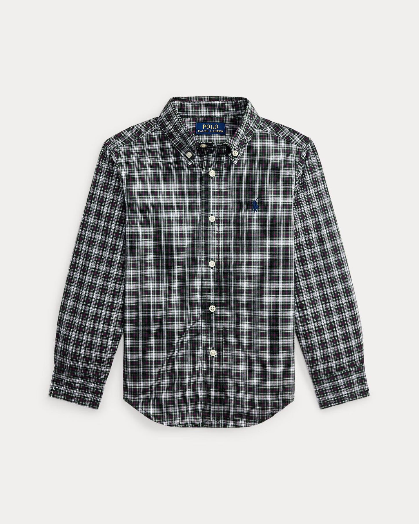 Plaid Cotton Poplin Shirt
