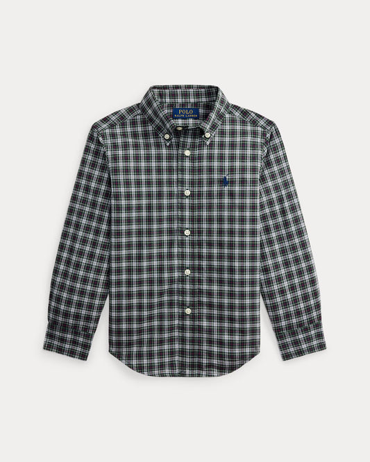 Plaid Cotton Poplin Shirt