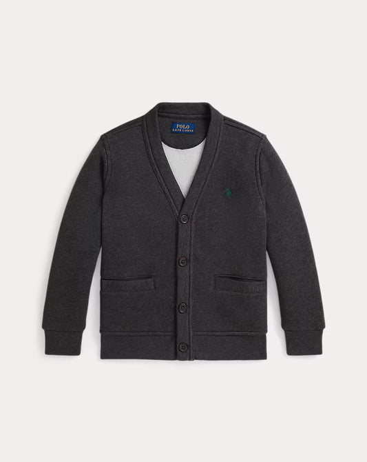 Fleece V-Neck Cardigan (2 Colors)