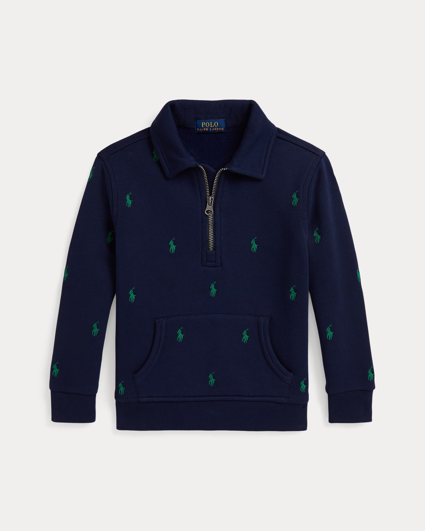 Polo Pony Fleece Collared Sweatshirt