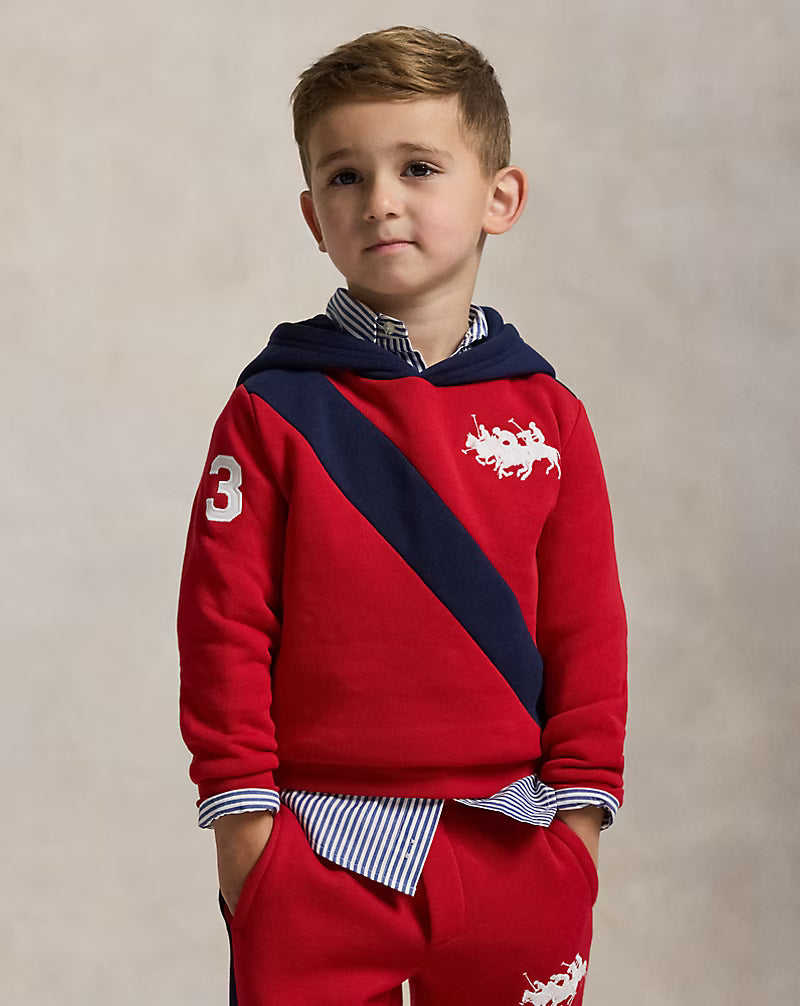 Triple-Pony Fleece Hoodie