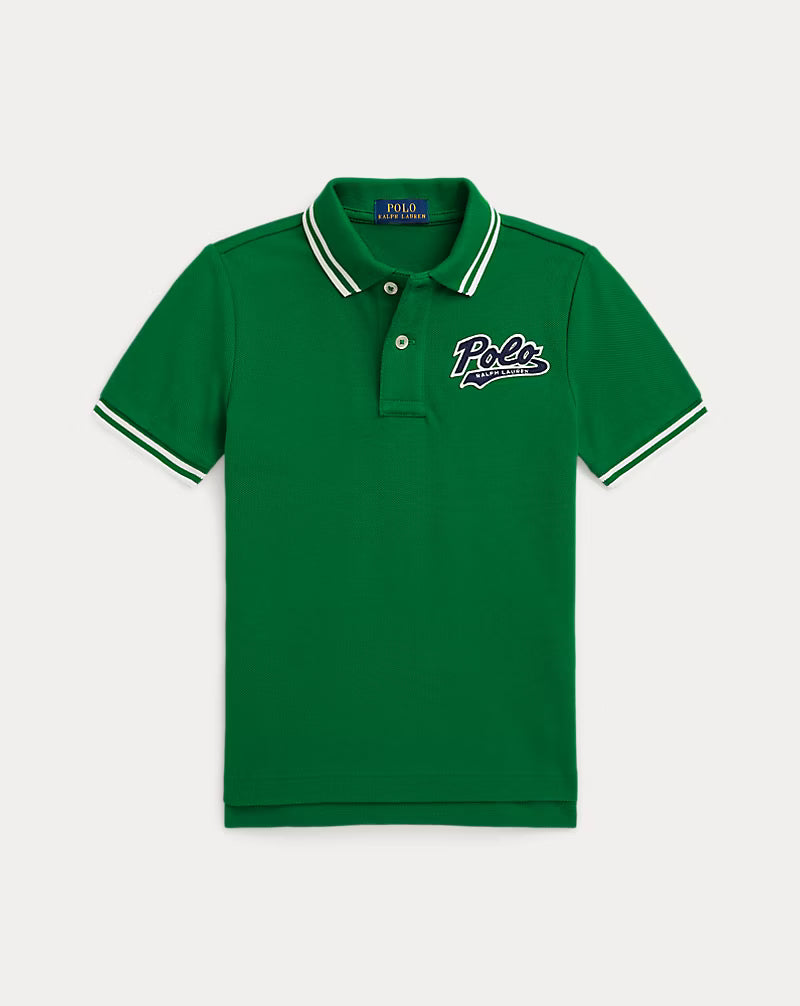 Logo Cotton Mesh Polo Shirt