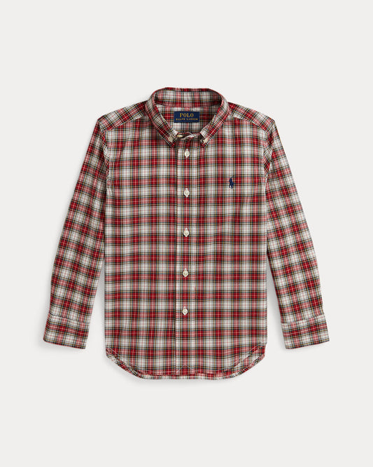 Plaid Cotton Poplin Shirt