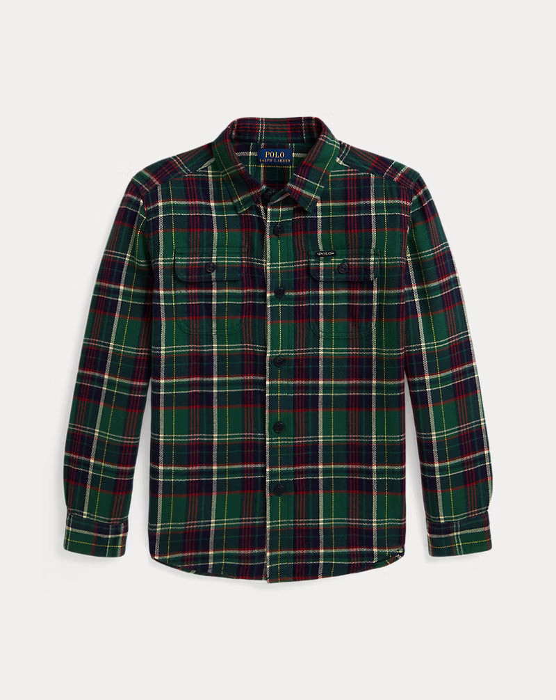Plaid Brushed Cotton Flannel Workshirt