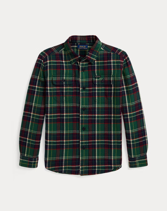 Plaid Brushed Cotton Flannel Workshirt