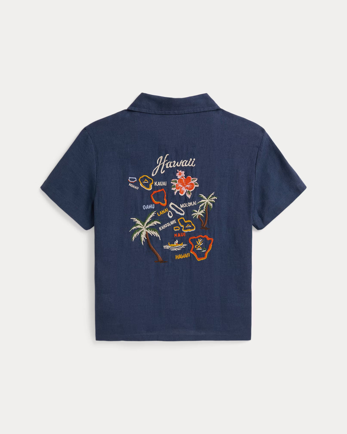 Embroidered Linen Overshirt