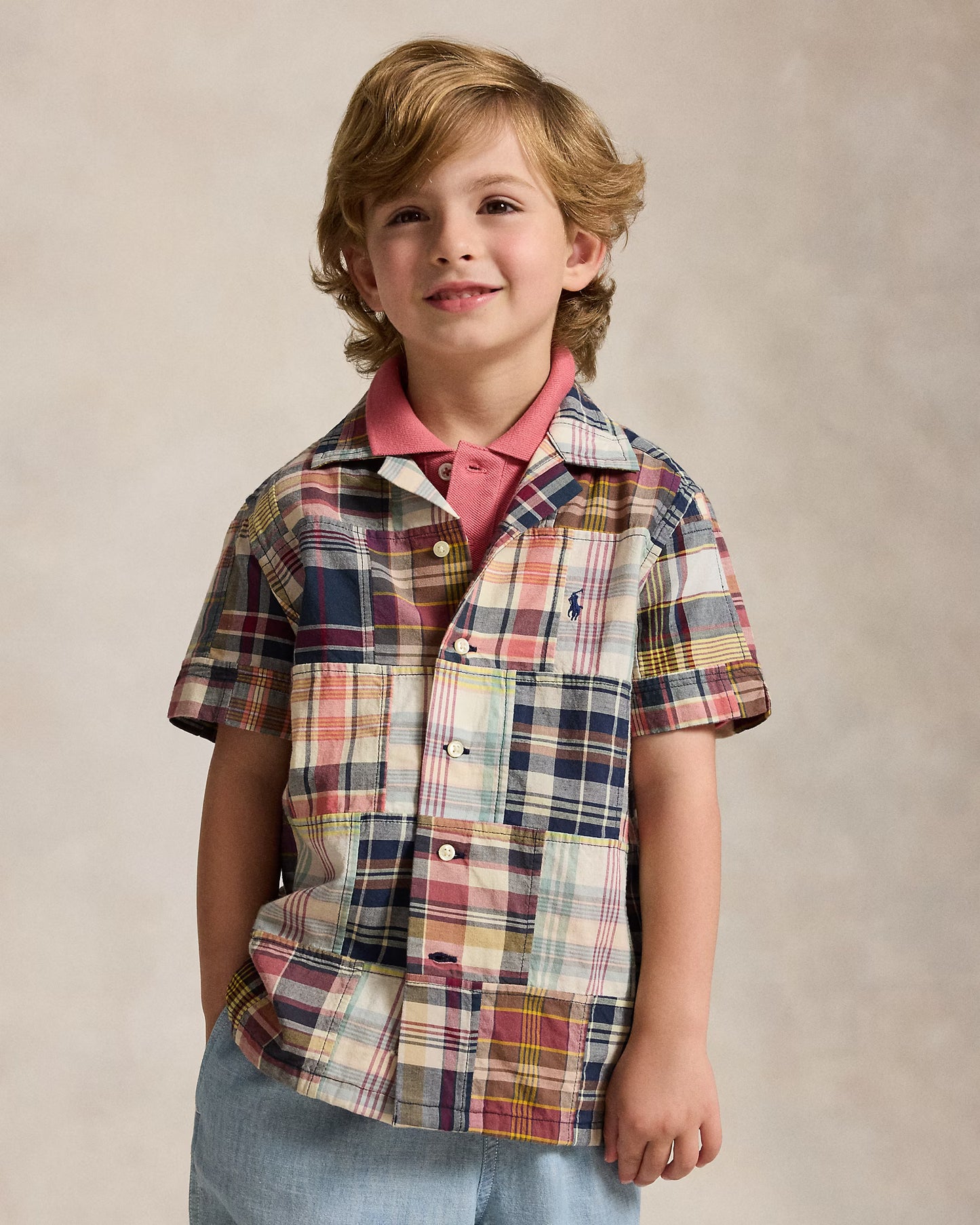 Patchwork Madras Camp Shirt