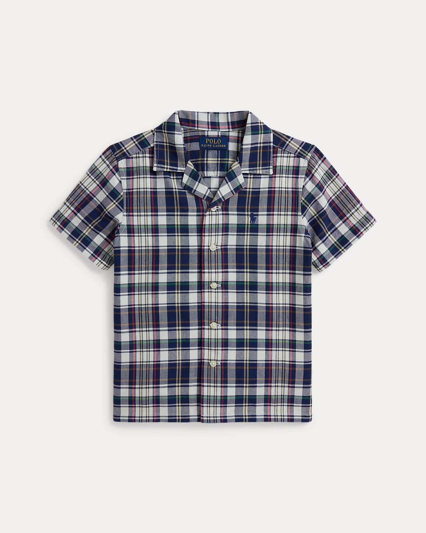 Plaid Cotton Oxford Camp Shirt