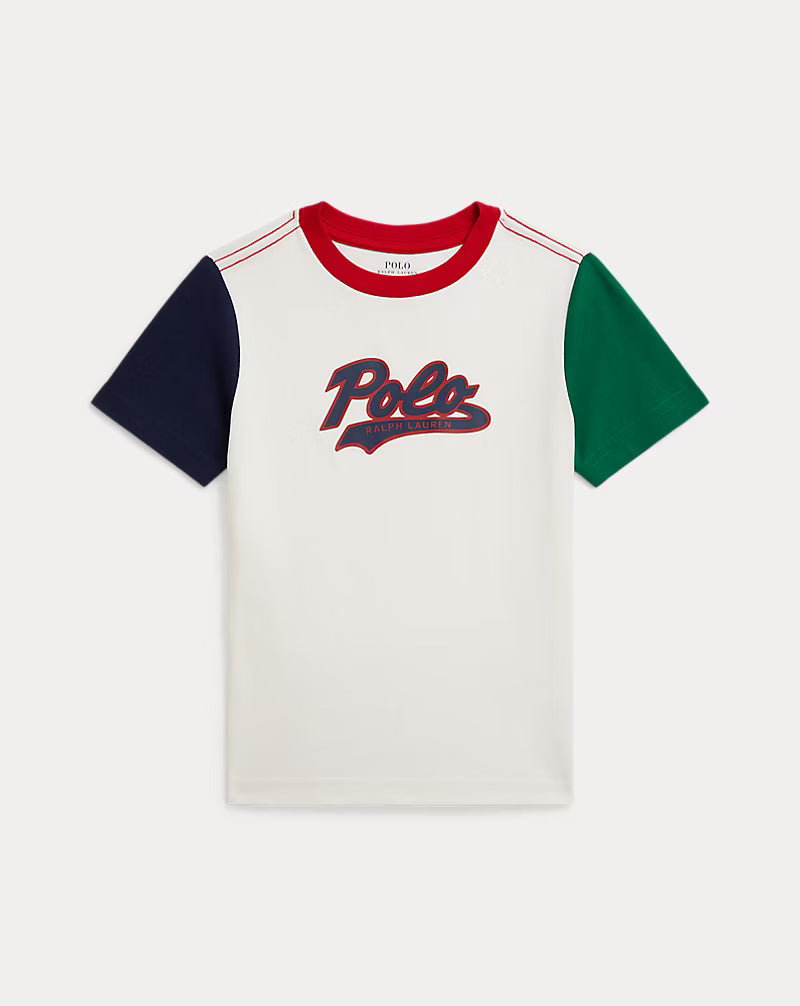 Logo Color-Blocked Cotton Tee (2 Colors)