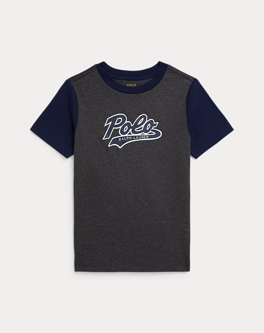 Logo Color-Blocked Cotton Tee (2 Colors)