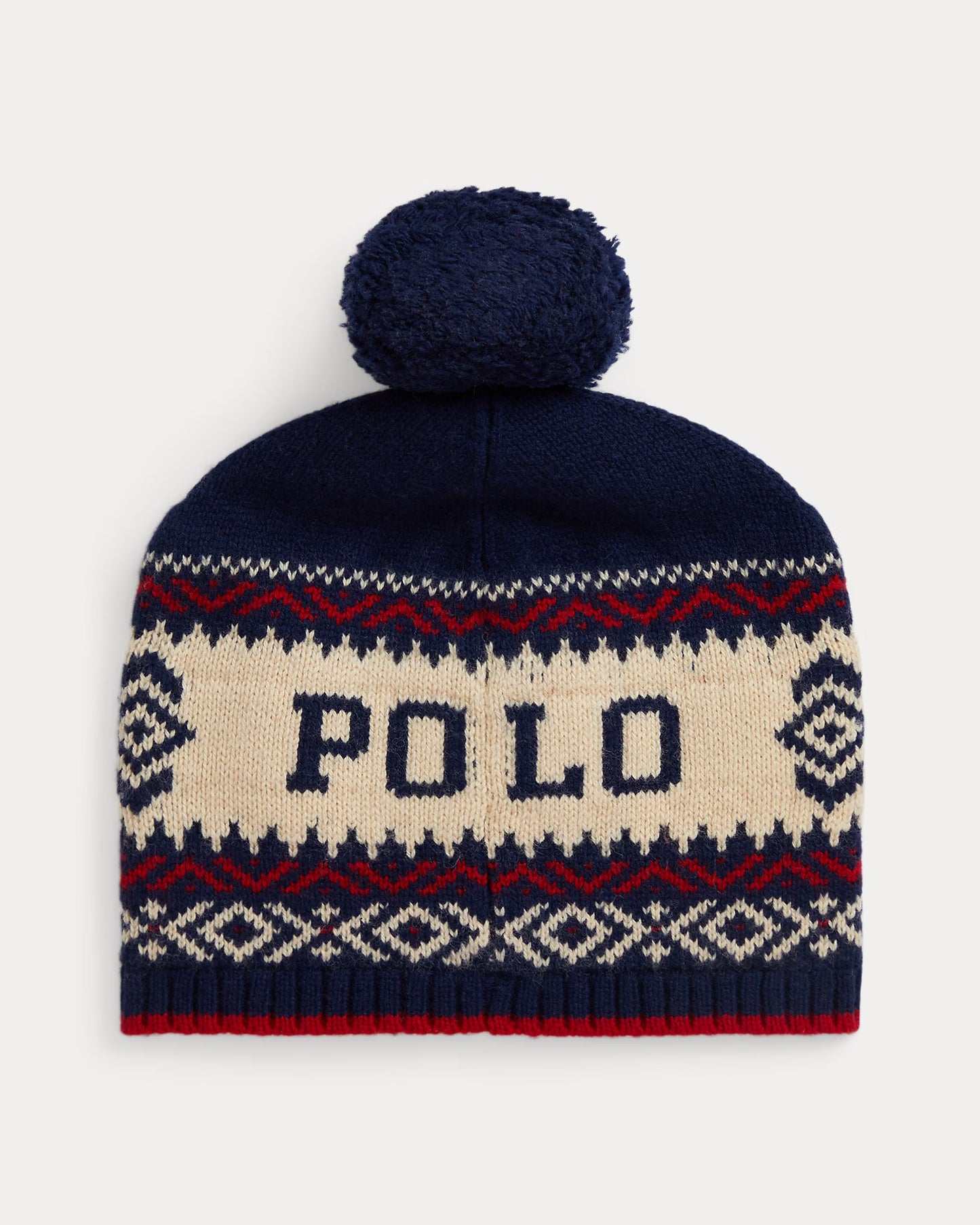 Flag Logo Wool-Cotton Pom-Pom Hat