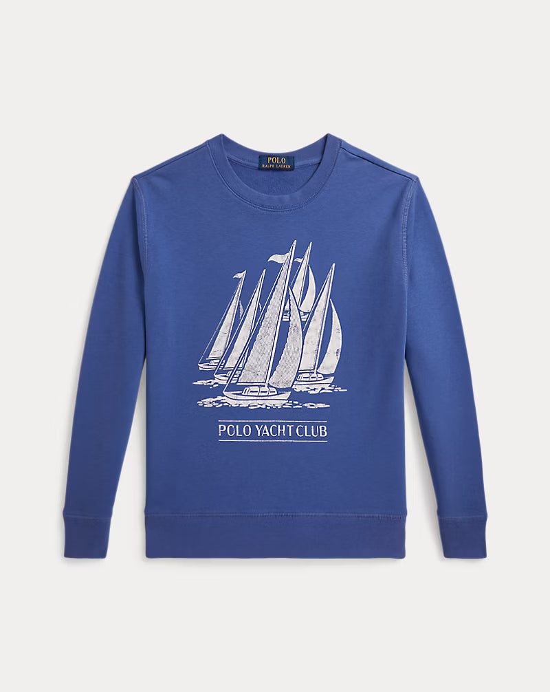 Sailboat-Print French Terry Sweatshirt