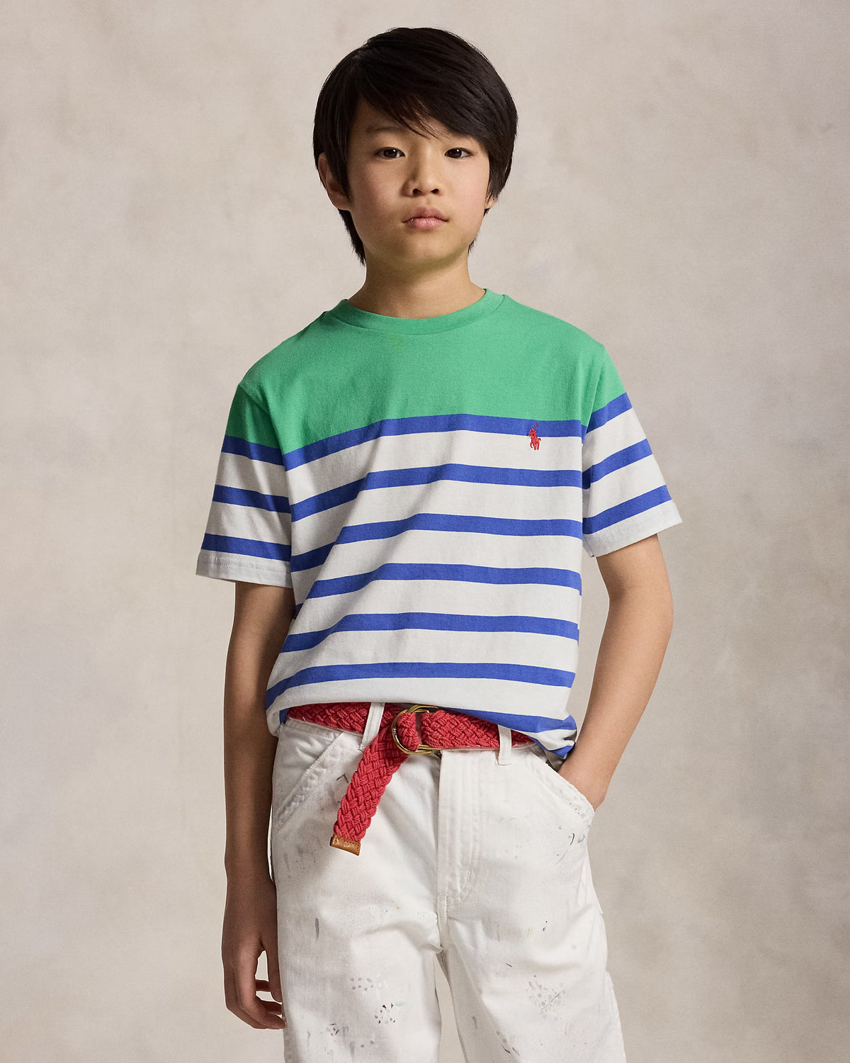 Striped Cotton Jersey Tee