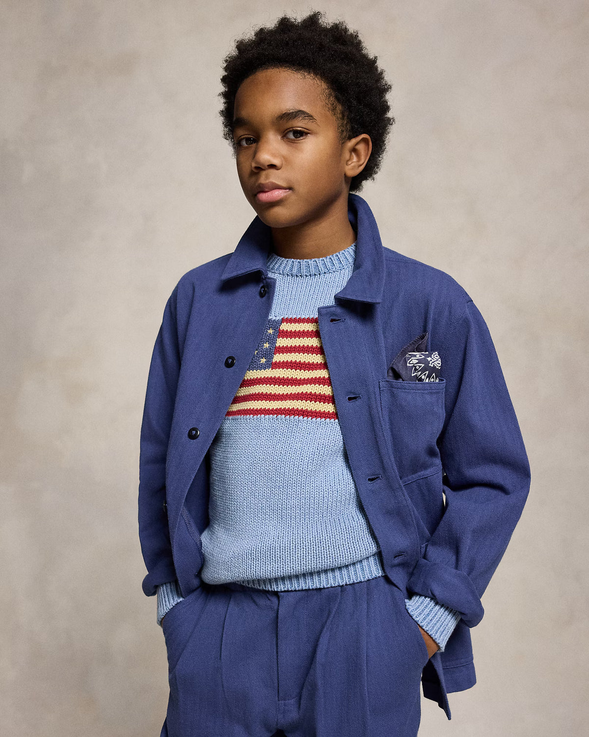 Knit Herringbone Utility Jacket