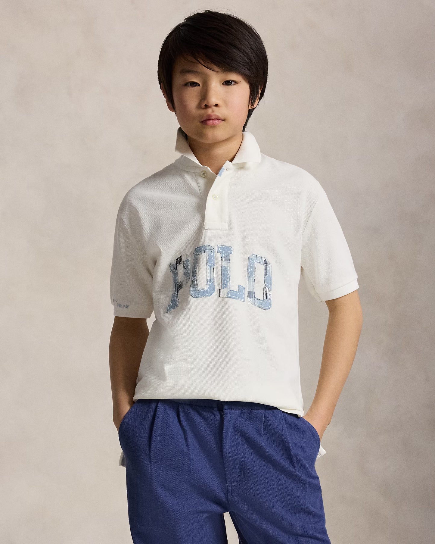 Logo Cotton Mesh Polo Shirt
