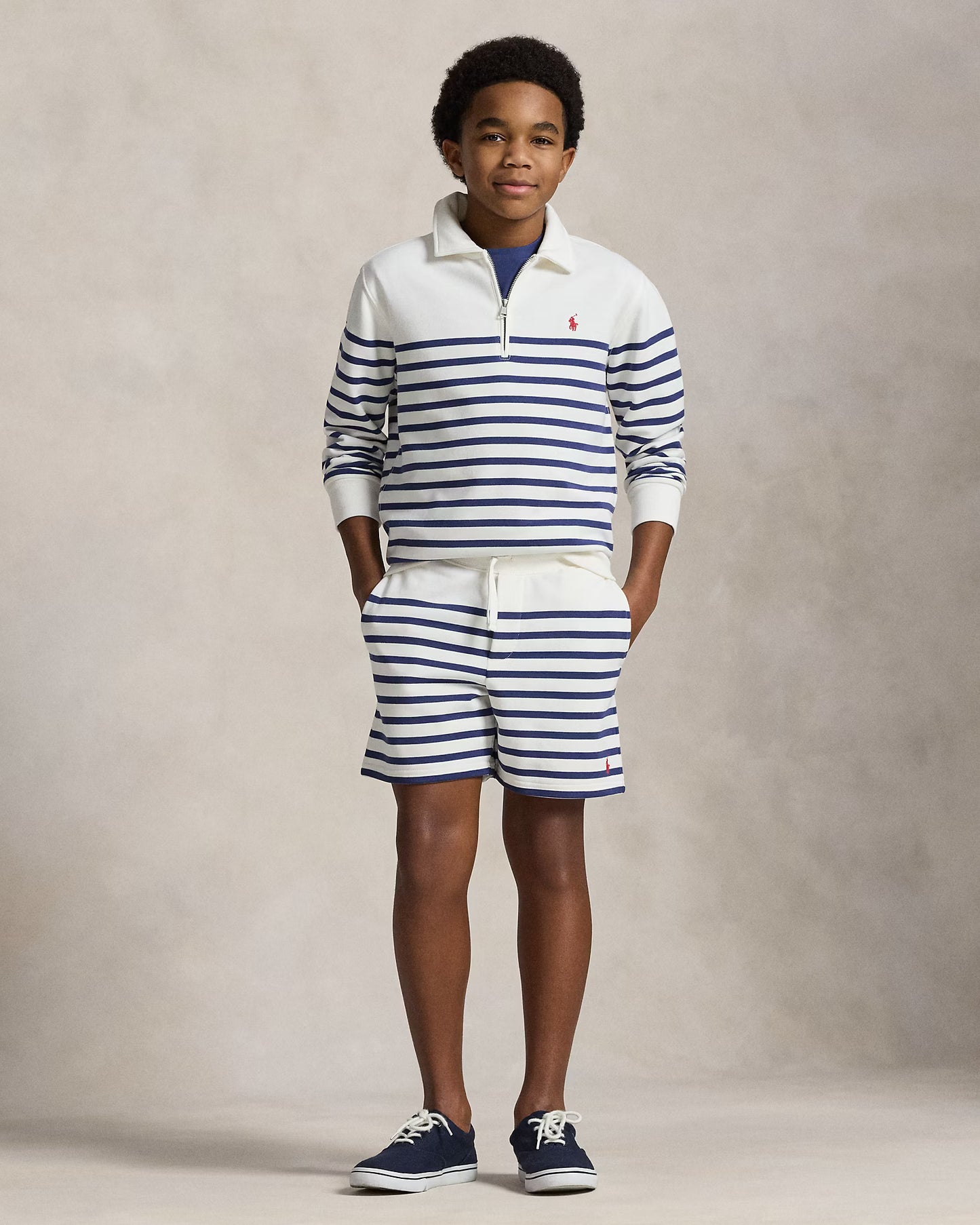 Striped French Terry Short