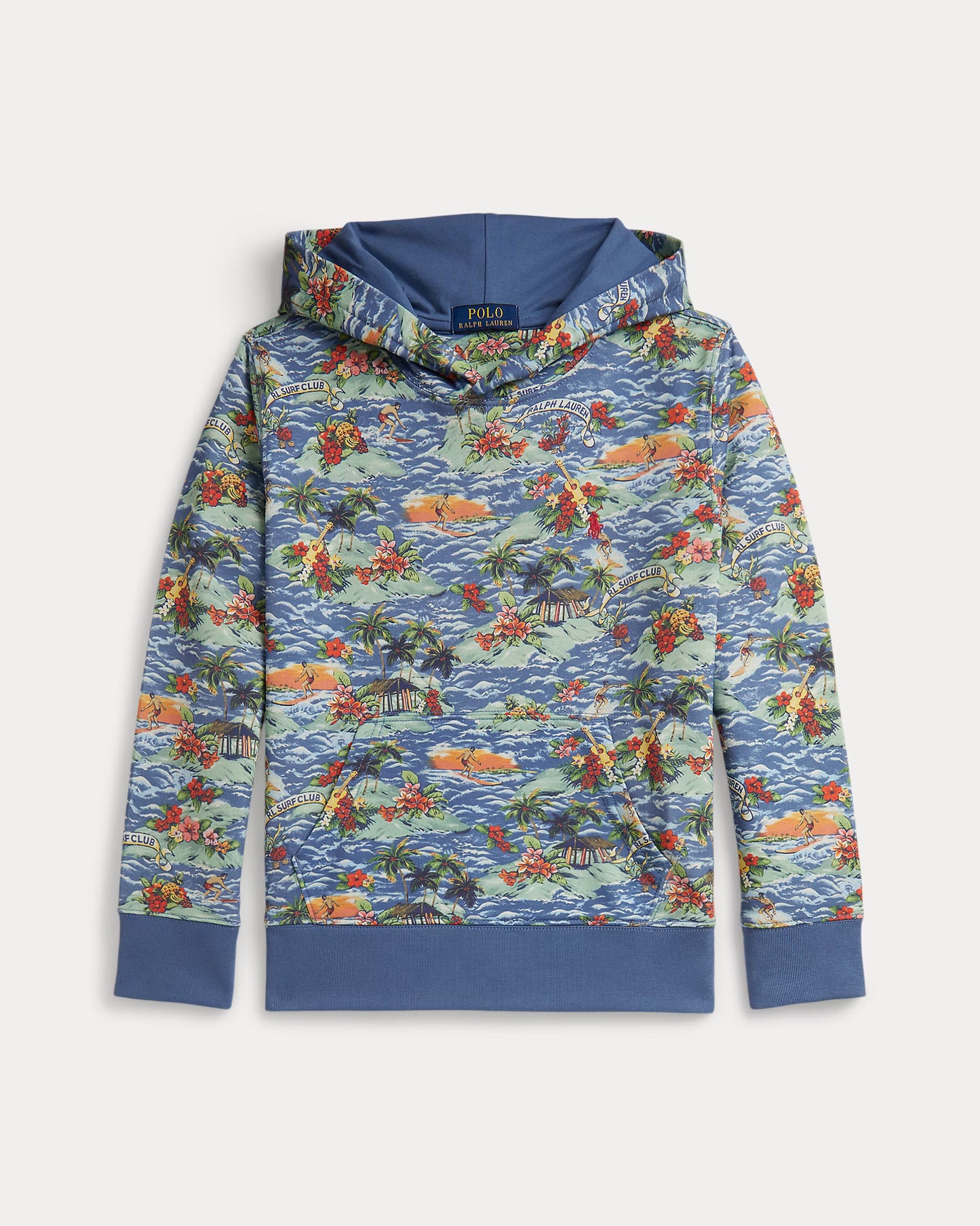 Tropical-Print French Terry Hoodie