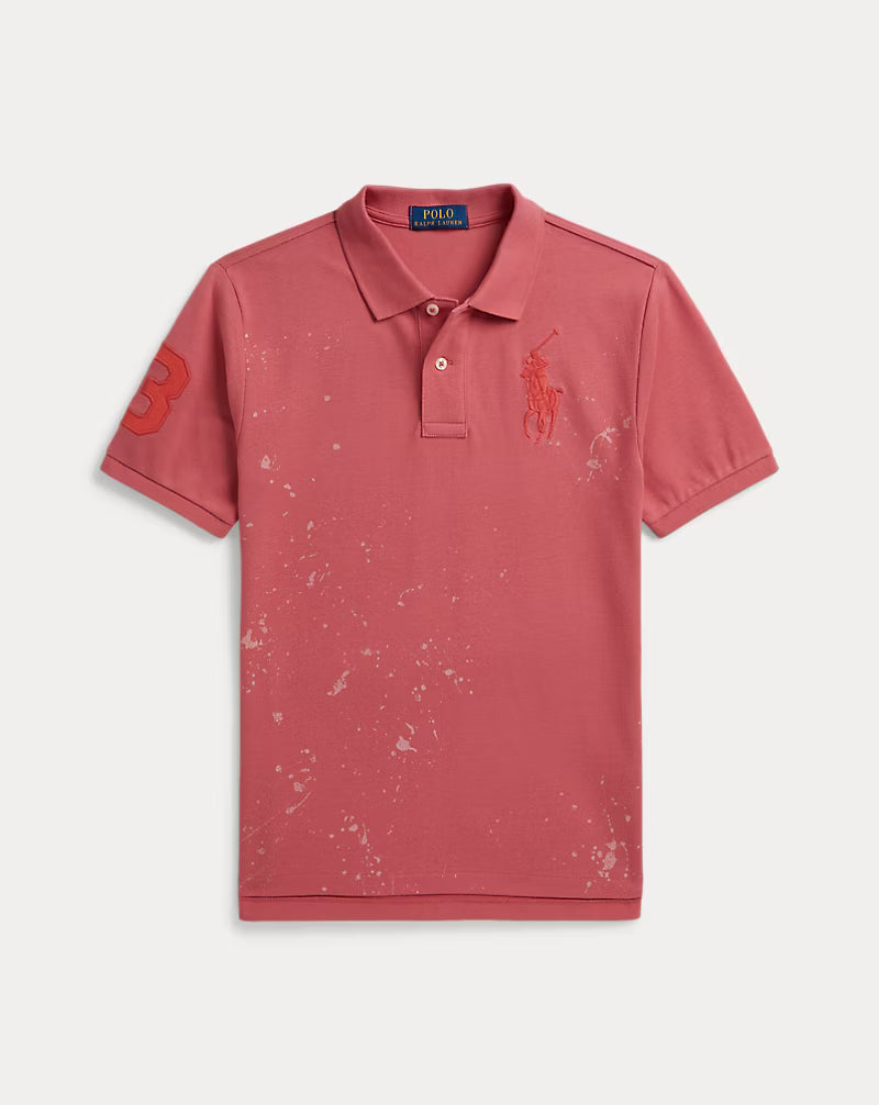 Big Pony Paint-Print Mesh Polo Shirt (2 Colors)