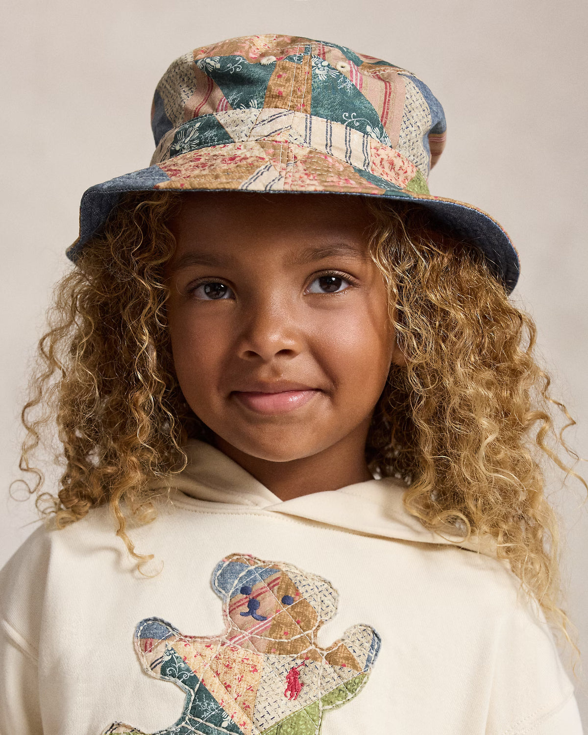 Patchwork Reversible Cotton Bucket Hat