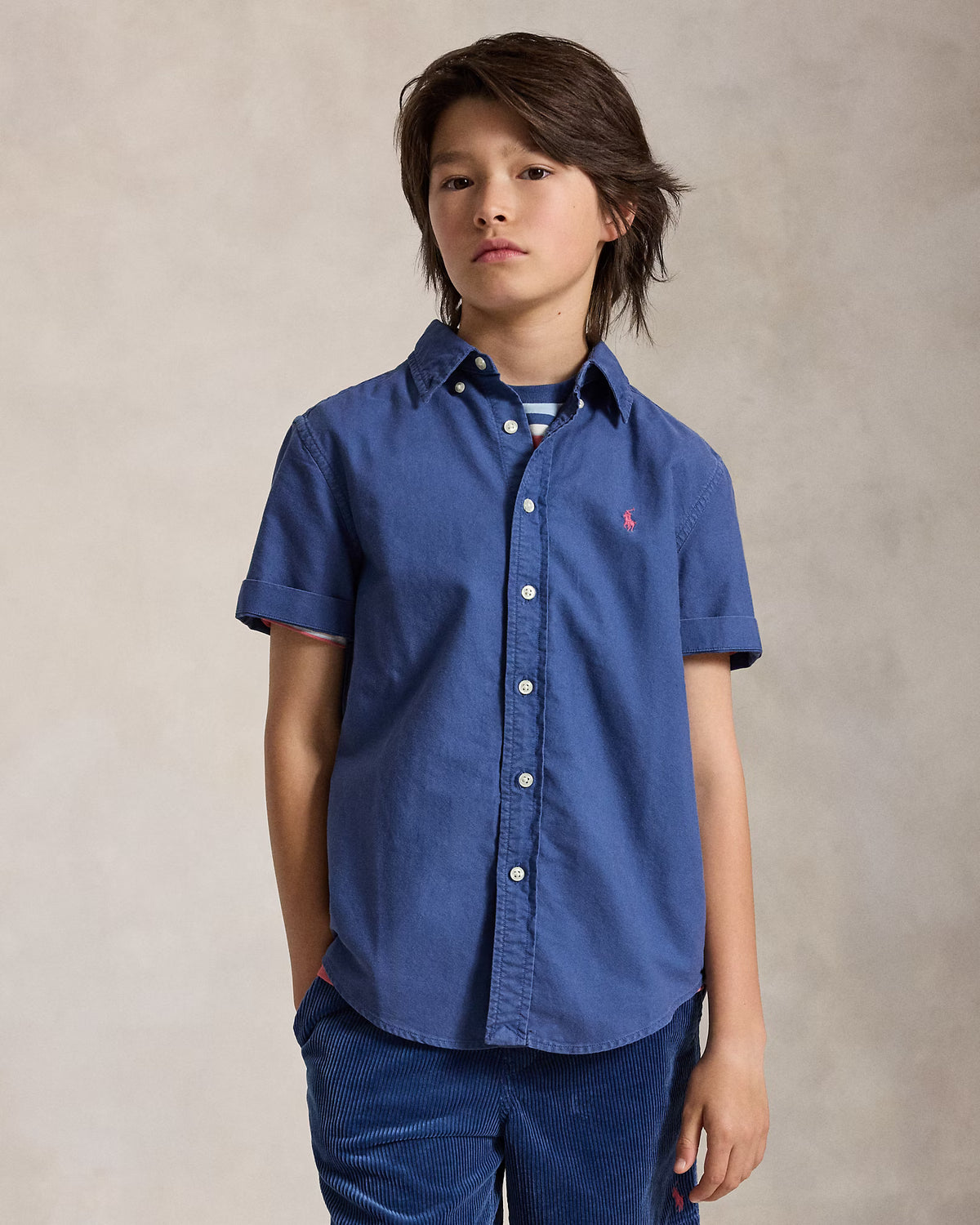 Garment-Dyed Cotton Oxford Shirt (3 Colors)